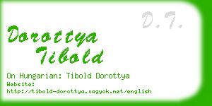 dorottya tibold business card